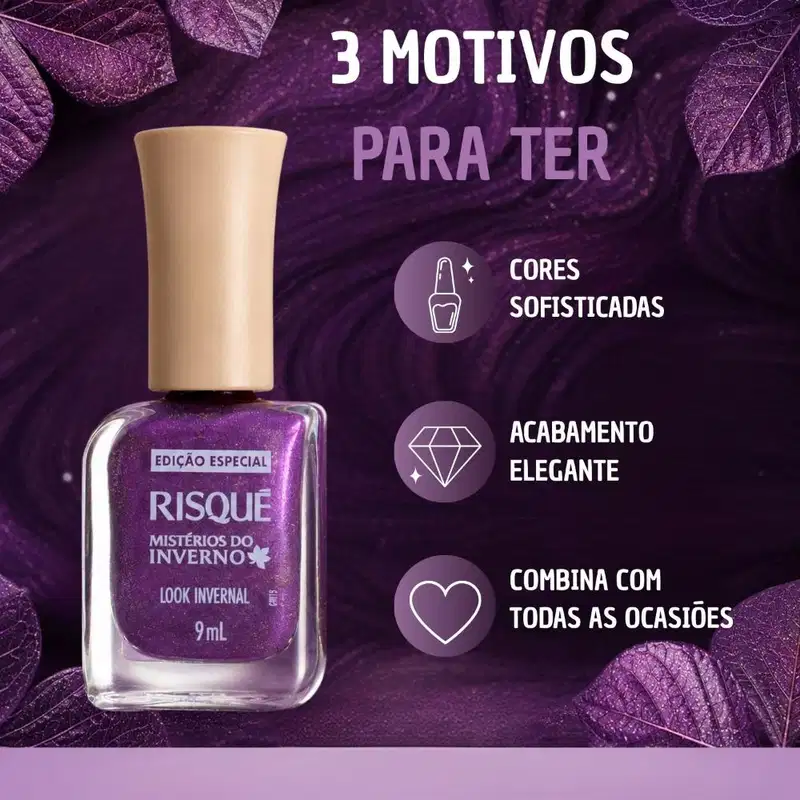 Esmalte Risqué Mistérios Do Inverno 9ml Tempestade De Cristal