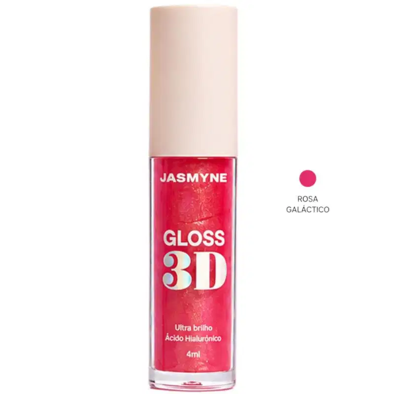 Gloss Labial 3D Jasmyne Ultra Brilho 4ml Ref.: J0133 Rosa Galáctico