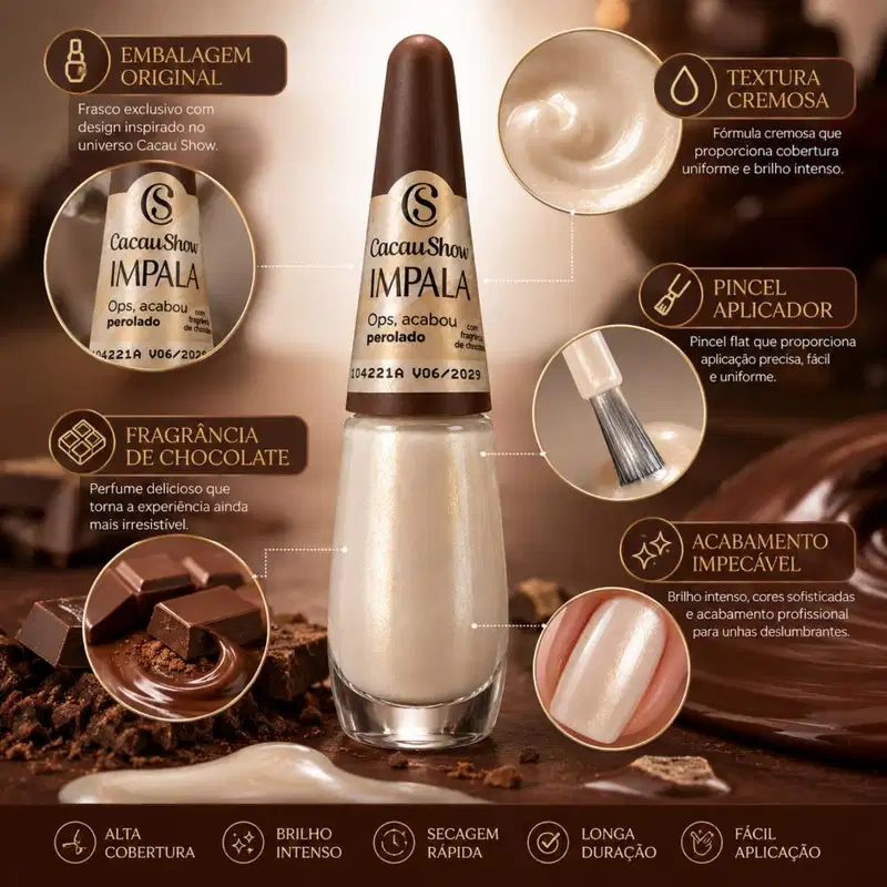 Esmalte Impala Cacau Show 7,5ml  Ops, Acabou