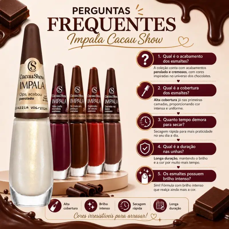 Esmalte Impala Cacau Show 7,5ml  Ops, Acabou