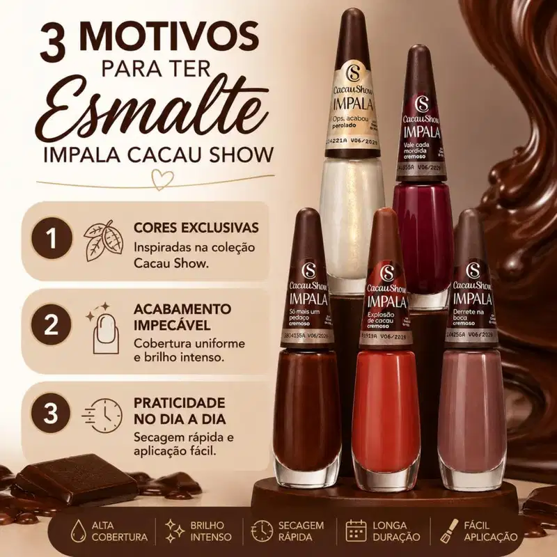 Esmalte Impala Cacau Show 7,5ml  Ops, Acabou