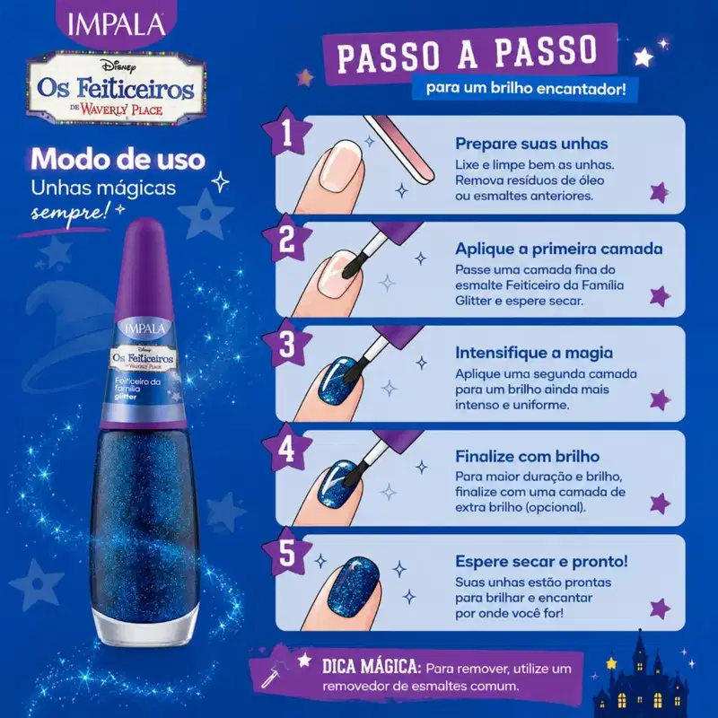 Esmalte Efeito Magnético Impala Disney Channel Os Feiticeiros De W.Place Seu Lado Mágico