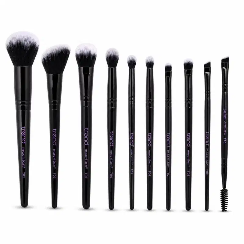 Kit Pincéis Macrilan Trend: Completo Com 10 Unidades