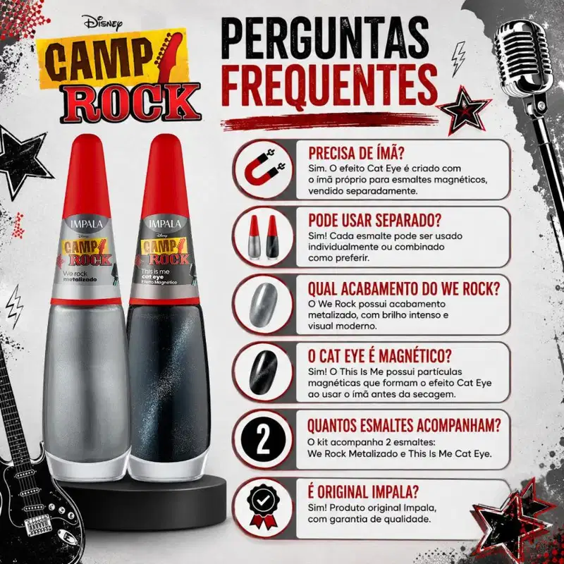 Kit Impala Disney Channel Camp Rock Esmalte: We Rock e This is Me