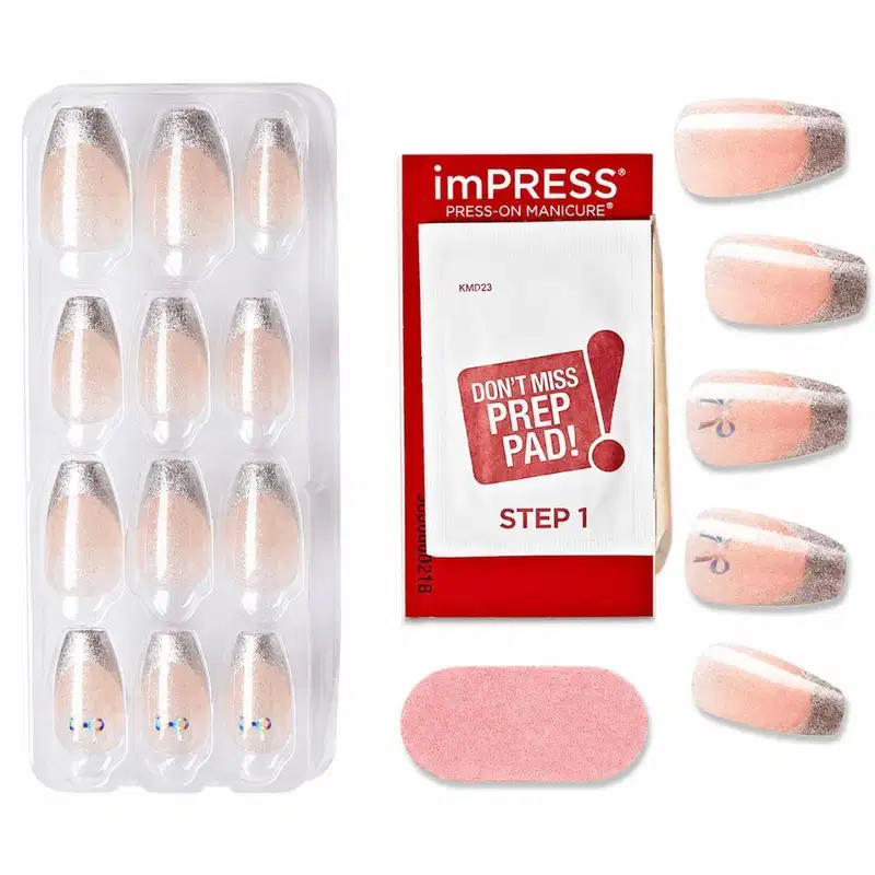 Unhas Autocolantes Kiss Ny Impress The No Glue Mani Premium Memory Lane Ime12