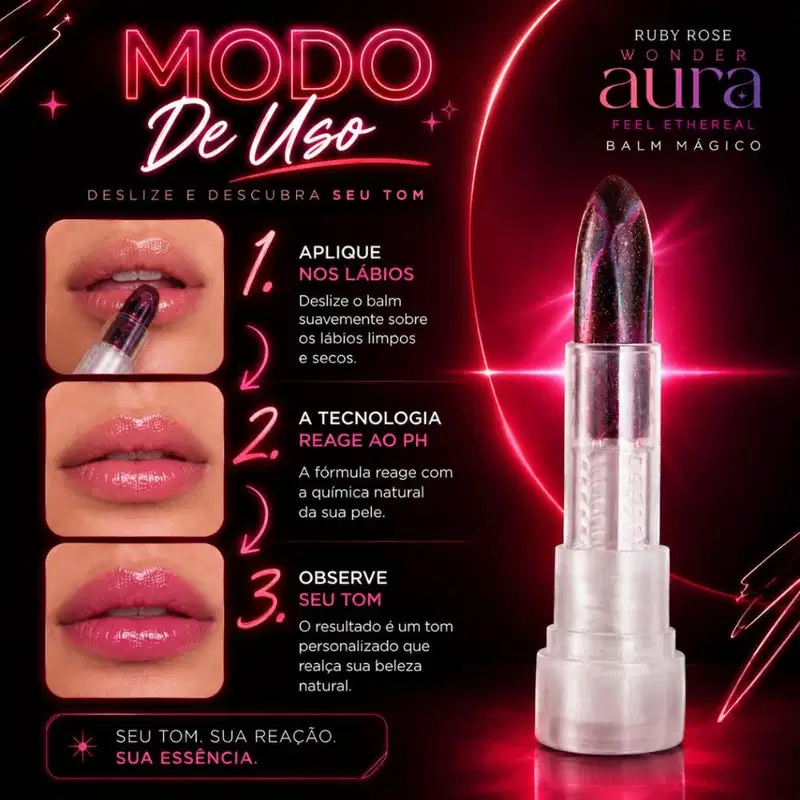 Balm Magico Ruby Rose Wonder Aura Feel Ethereal Hb-l6523-1