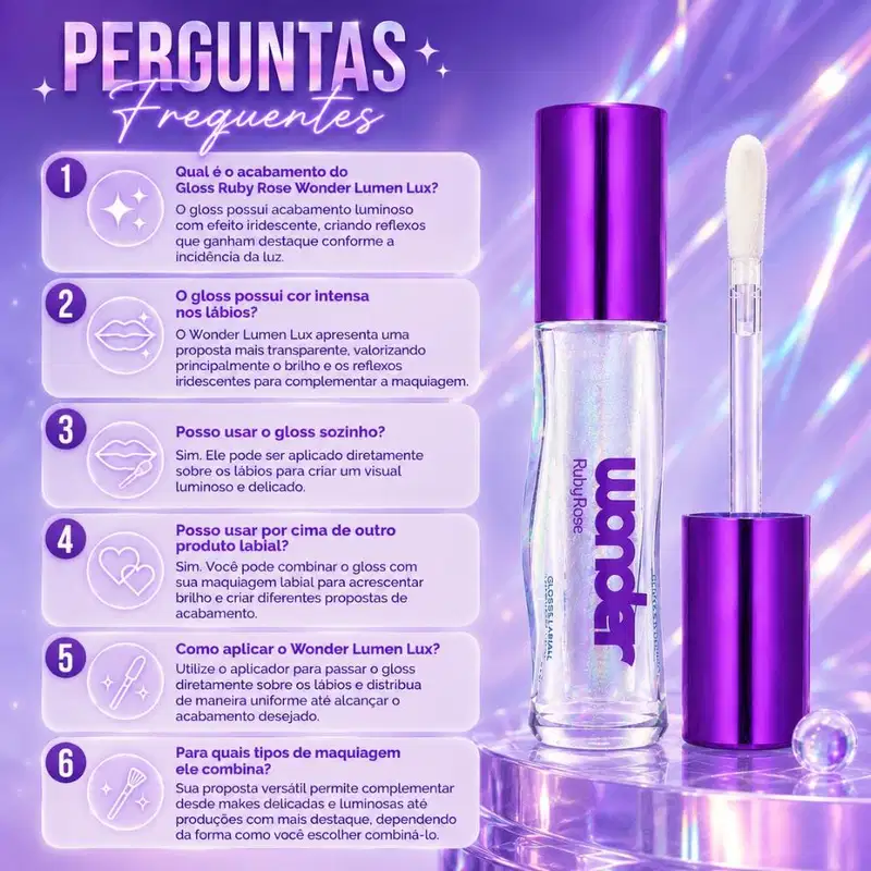 Gloss Labial Ruby Rose Wonder Lumen Lux Hb-l6414-1