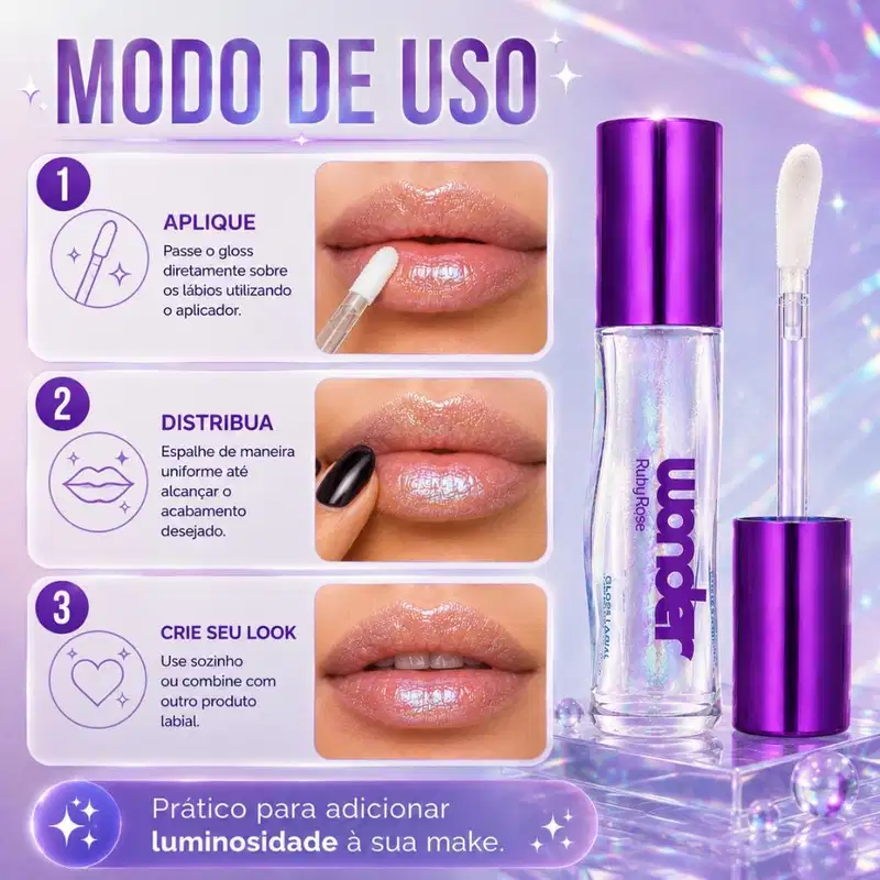 Gloss Labial Ruby Rose Wonder Lumen Lux Hb-l6414-1