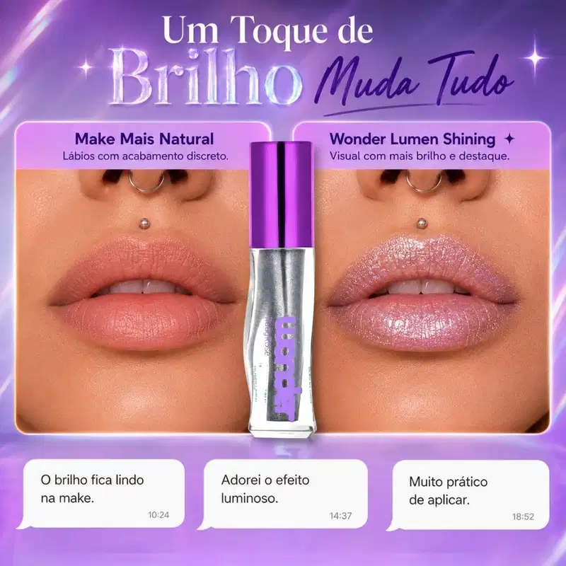Gloss Labial Ruby Rose Wonder Lumen Shining Hb-l6414-3