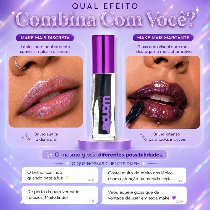 Gloss Labial Ruby Rose Wonder Lumen Star Hb-l6414-4