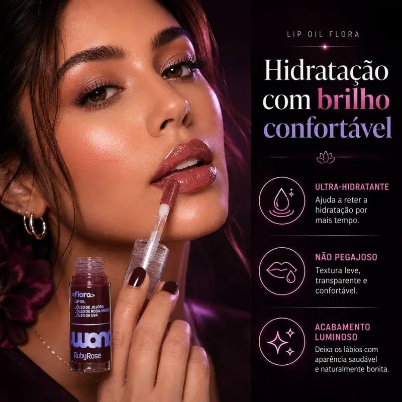Lip Oil Ruby Rose Wonder Flora Night Bloom Hb-l6525-1