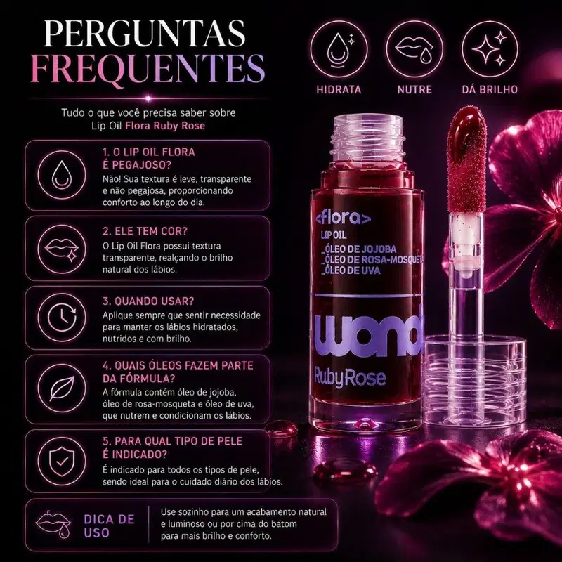 Lip Oil Ruby Rose Wonder Flora Night Bloom Hb-l6525-1
