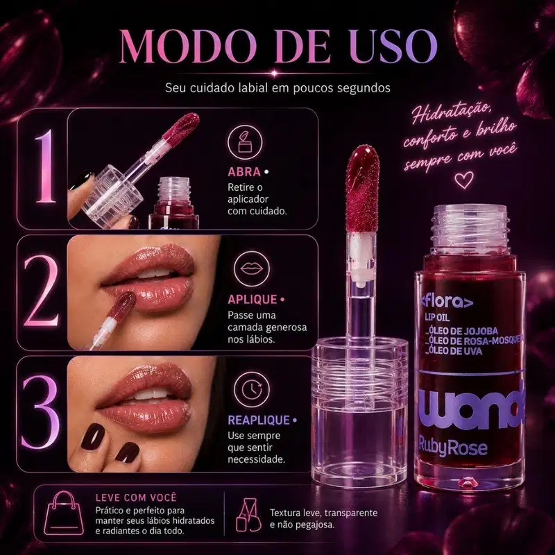 Lip Oil Ruby Rose Wonder Flora Night Bloom Hb-l6525-1