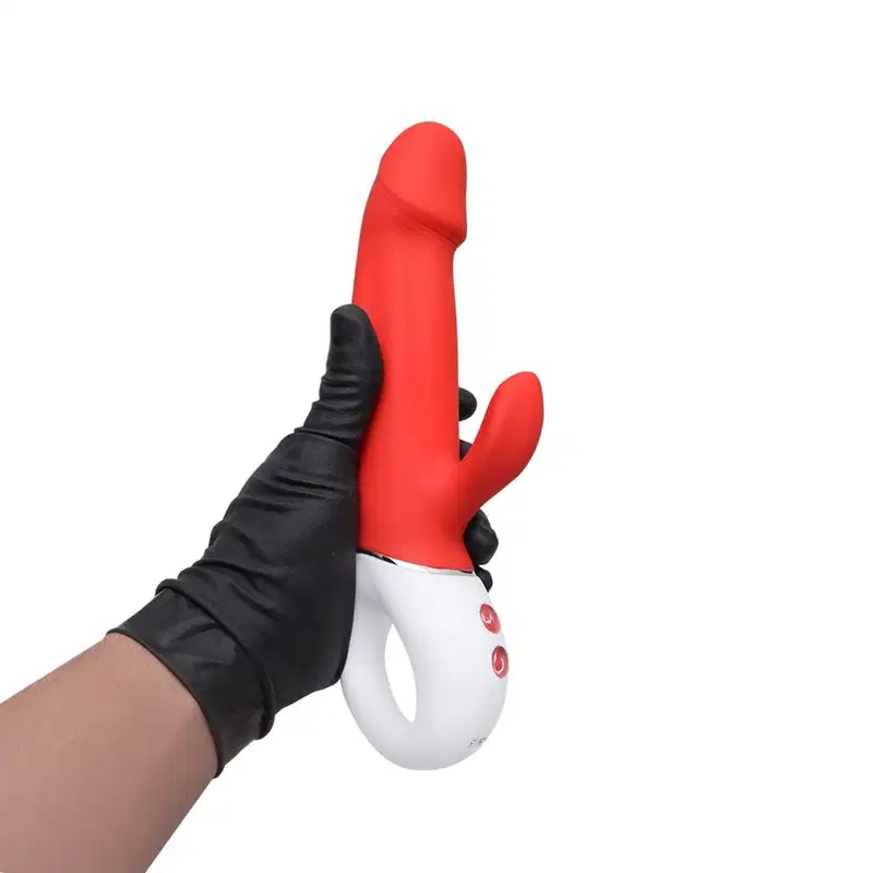 S-hande Wave - Vibrador rabbit em silicone com glande definida, recarregável com 9 modos de vibração