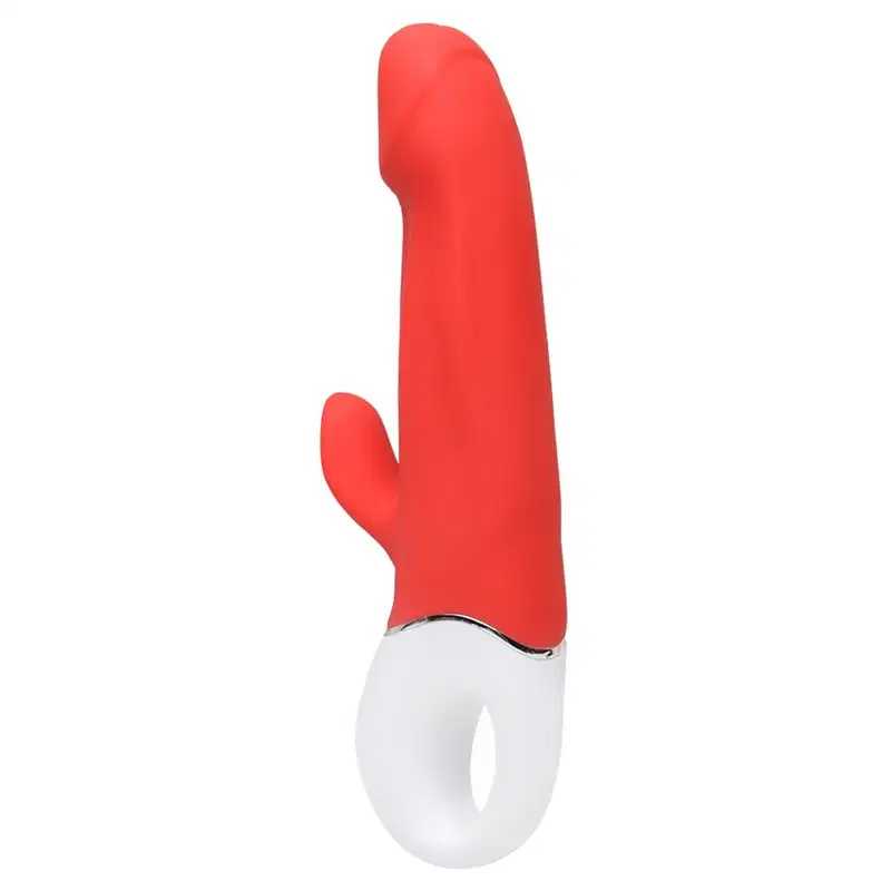 S-hande Wave - Vibrador rabbit em silicone com glande definida, recarregável com 9 modos de vibração
