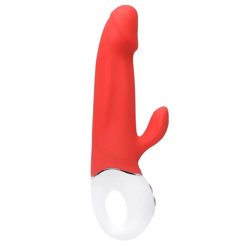 S-hande Wave - Vibrador rabbit em silicone com glande definida, recarregável com 9 modos de vibração