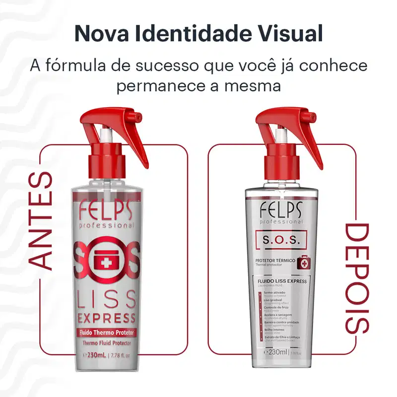 Felps Professional SOS Liss Express - Fluido Protetor Térmico 230ml