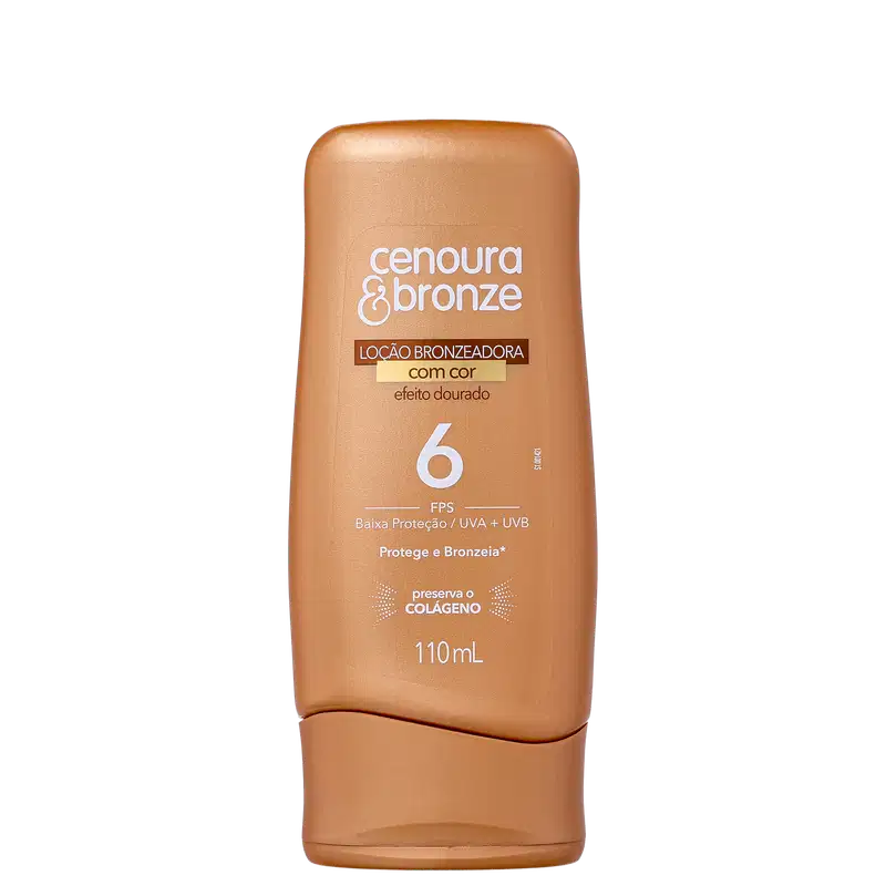 Cenoura & Bronze FPS 6 - Bronzeador Protetor Com Cor 110ml