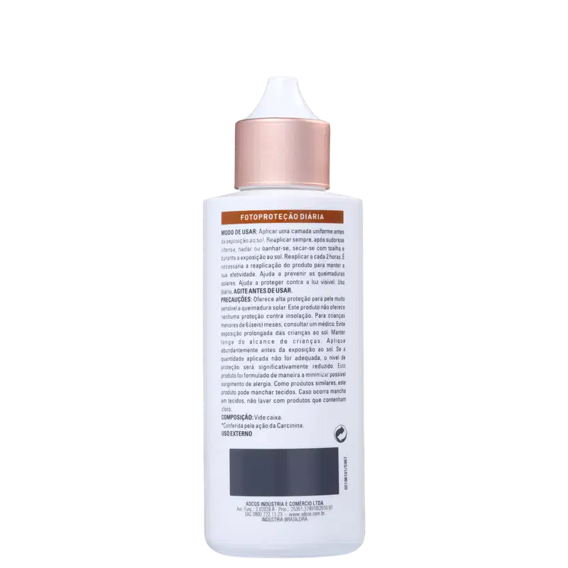 Adcos Fotoproteção Diária Fluid Tonalizante FPS 40 Peach - Protetor Solar com Cor 50ml