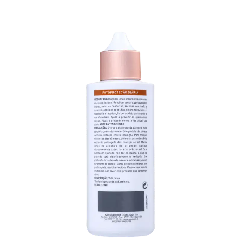 Adcos Fotoproteção Diária Fluid Tonalizante FPS 40 Nude - Protetor Solar com Cor 50ml