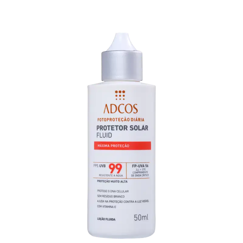 Adcos Fotoproteção Diária Fluid Incolor FPS 99 - Protetor Solar 50ml