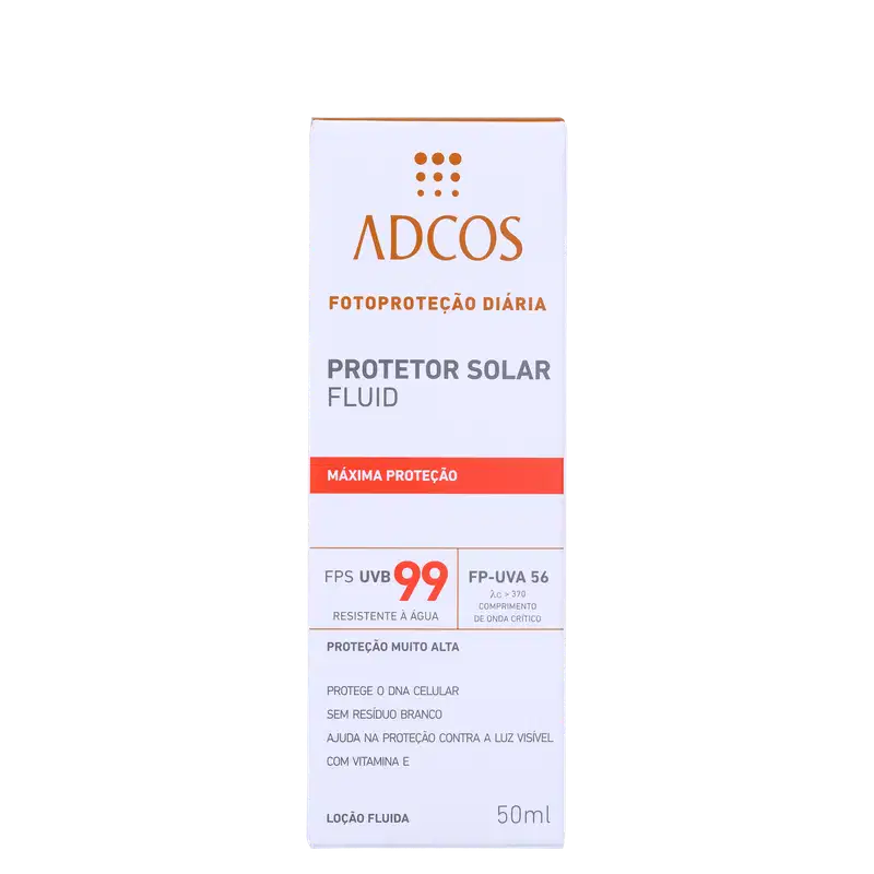 Adcos Fotoproteção Diária Fluid Incolor FPS 99 - Protetor Solar 50ml