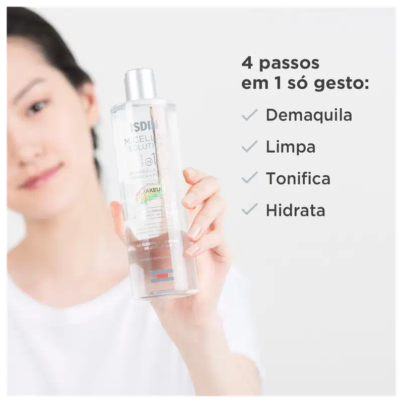ISDIN Micellar Solution 4 em 1 - Água Micelar 400ml