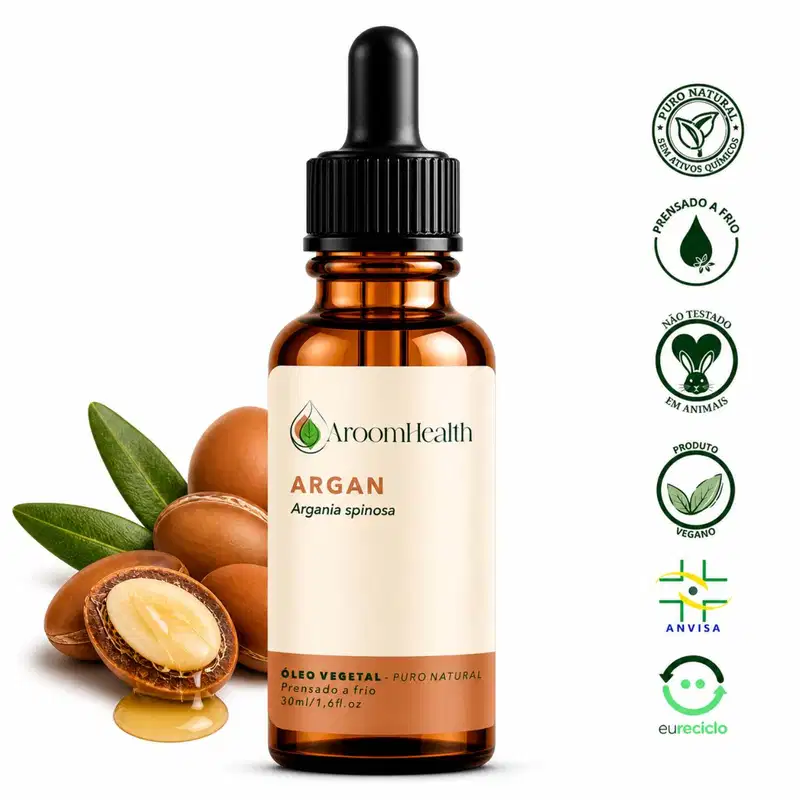 Óleo Vegetal Puro Natural Prensado a Frio de Argan 30ml