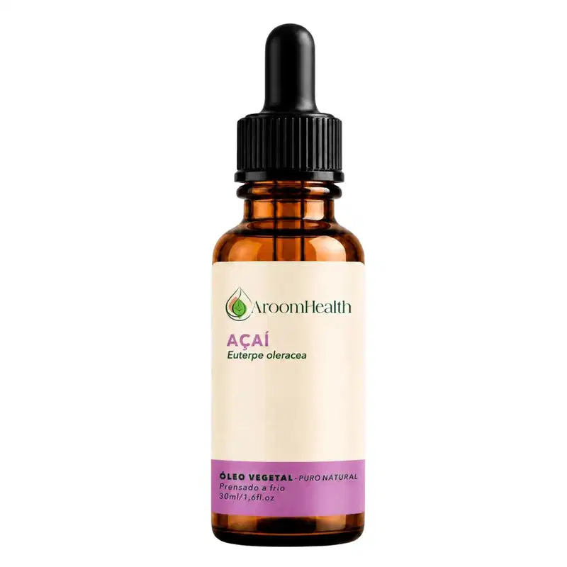 Óleo Vegetal Puro Natural Prensado a Frio de Açai 30 ml