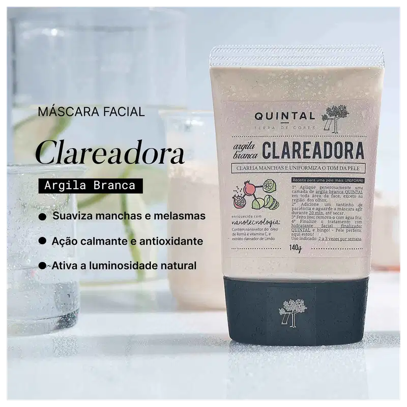 Quintal Argila Branca - Máscara Uniformizadora 140g