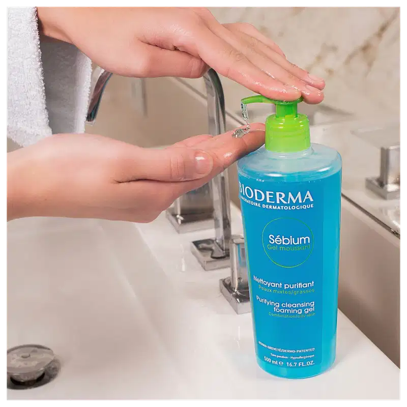 Bioderma Sébium Gel Moussant - Gel de Limpeza Antioleosidade de Alta Tolerância 500ml