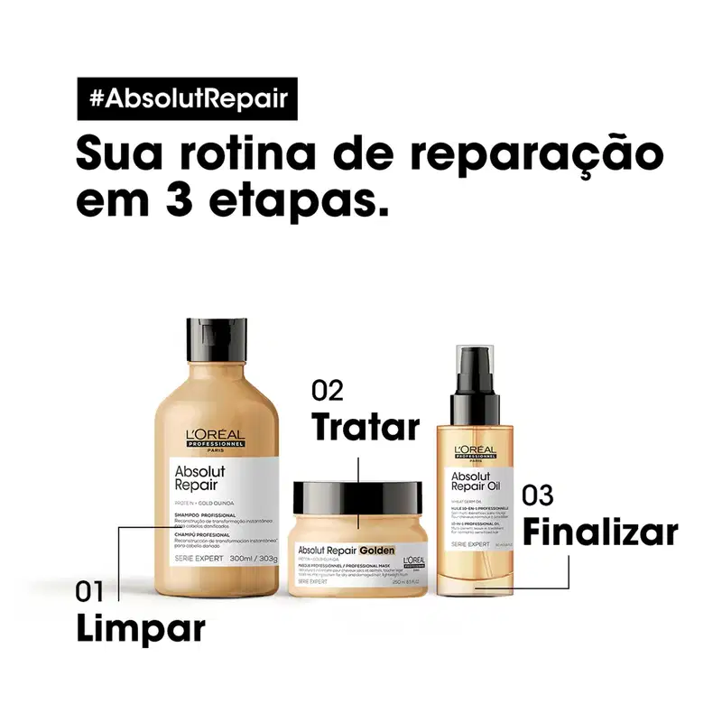 Kit L'Oréal Professionnel Serie Expert Absolut Repair Gold Quinoa + Protein Duo (2 Produtos)