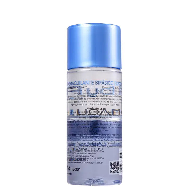 Ruby Rose Express Pele Mista - Demaquilante Bifásico 120ml