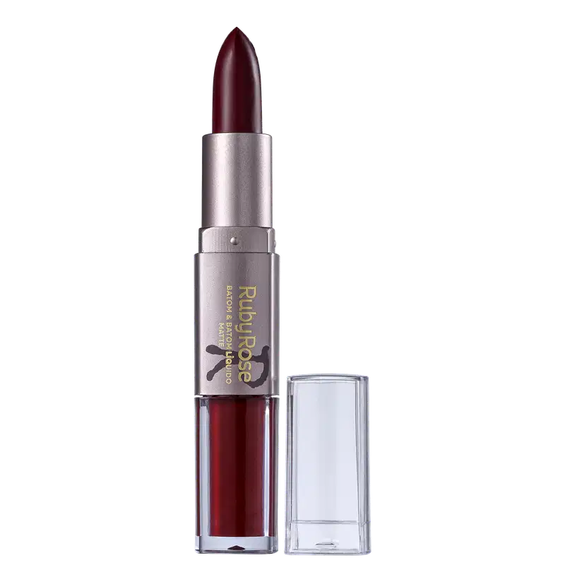 Ruby Rose Duo Semi-Matte 21 Bordô - Batom 6,6g