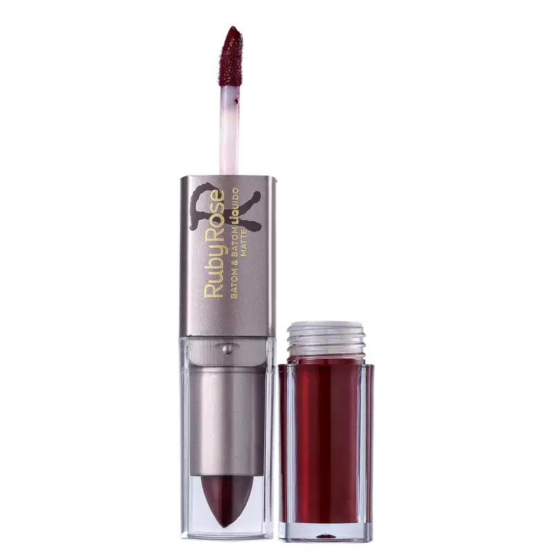 Ruby Rose Duo Semi-Matte 21 Bordô - Batom 6,6g