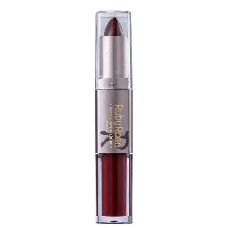 Ruby Rose Duo Semi-Matte 21 Bordô - Batom 6,6g