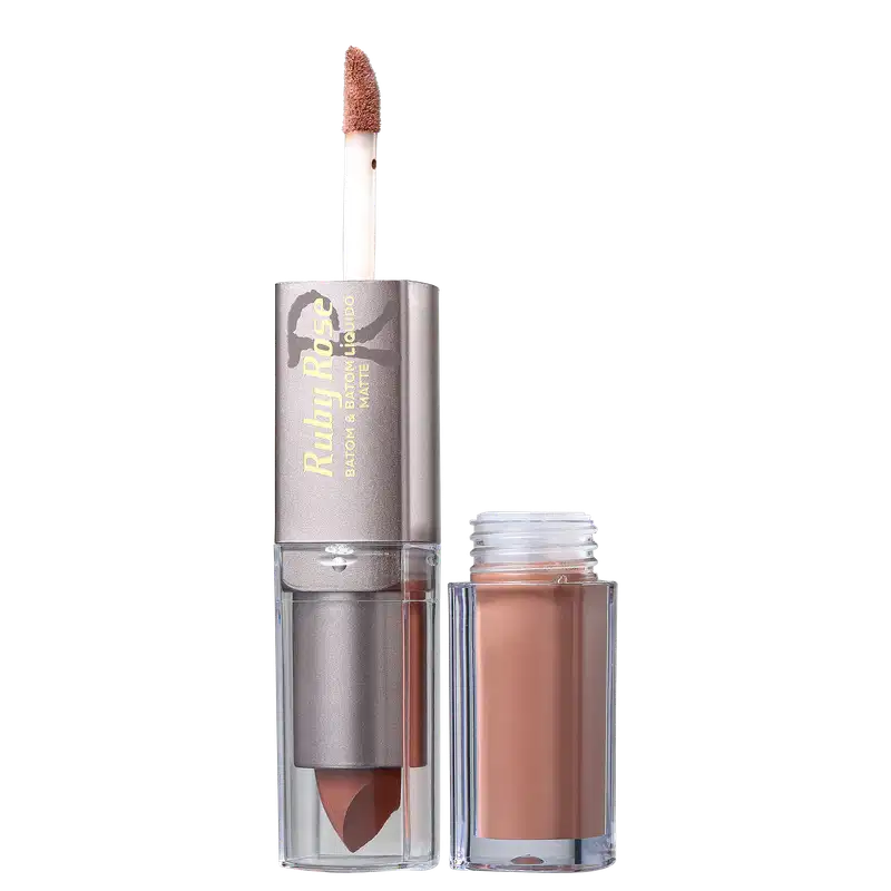 Ruby Rose Duo Semi-Matte 056 Nude Chocolate - Batom 6,6g