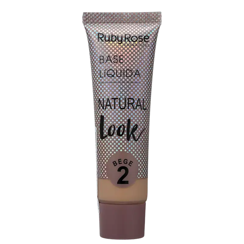 Ruby Rose Natural Look Bege 2 - Base Líquida 29ml