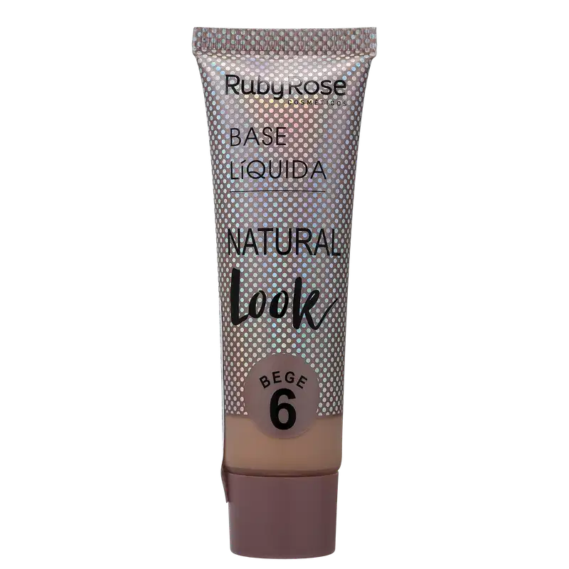 Ruby Rose Natural Look Bege 6 - Base Líquida 29ml