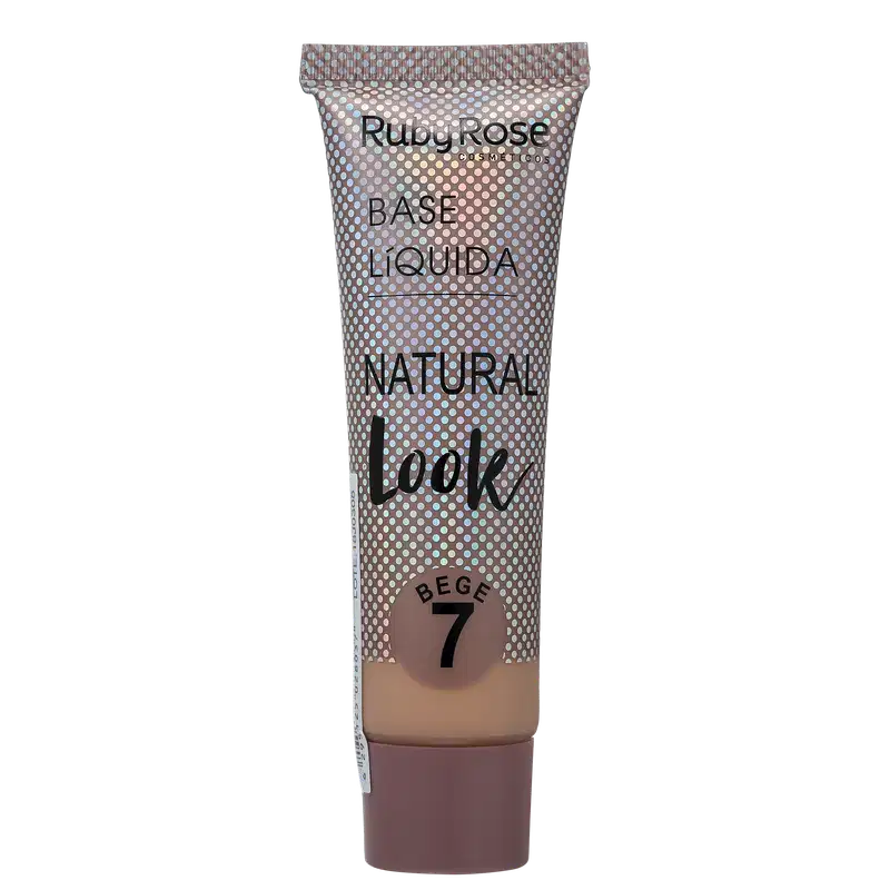 Ruby Rose Natural Look Bege 7 - Base Líquida 29ml