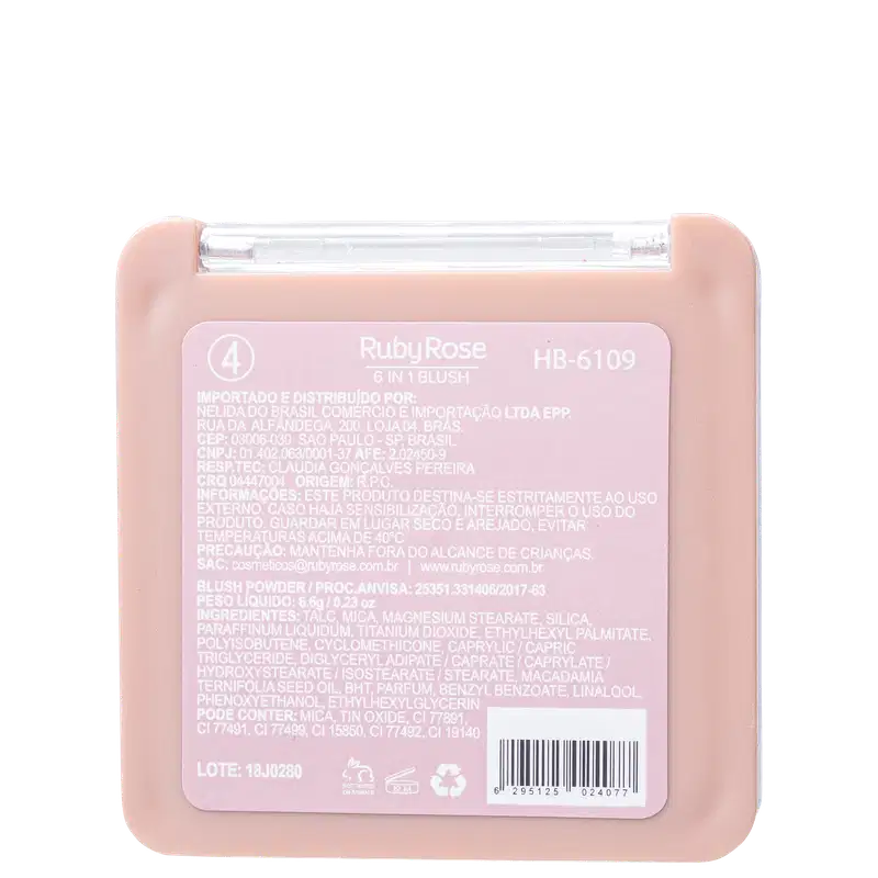 Ruby Rose Soft Touch 6 In 1 004 - Blush 6,6g