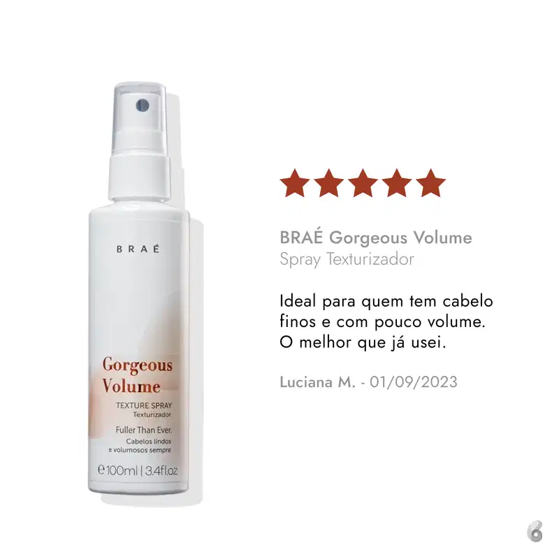 Braé Gorgeous Volume - Spray Texturizador 100ml