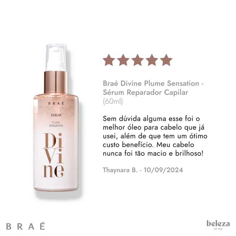 Braé Divine Plume Sensation - Sérum Reparador Capilar 60ml