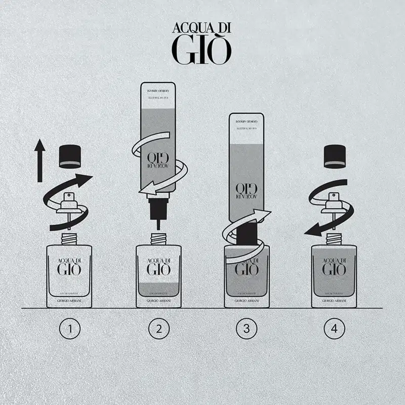 A imagem mostra o perfume importado masculino Acqua di Giò Pour Homme de Giorgio Armani.