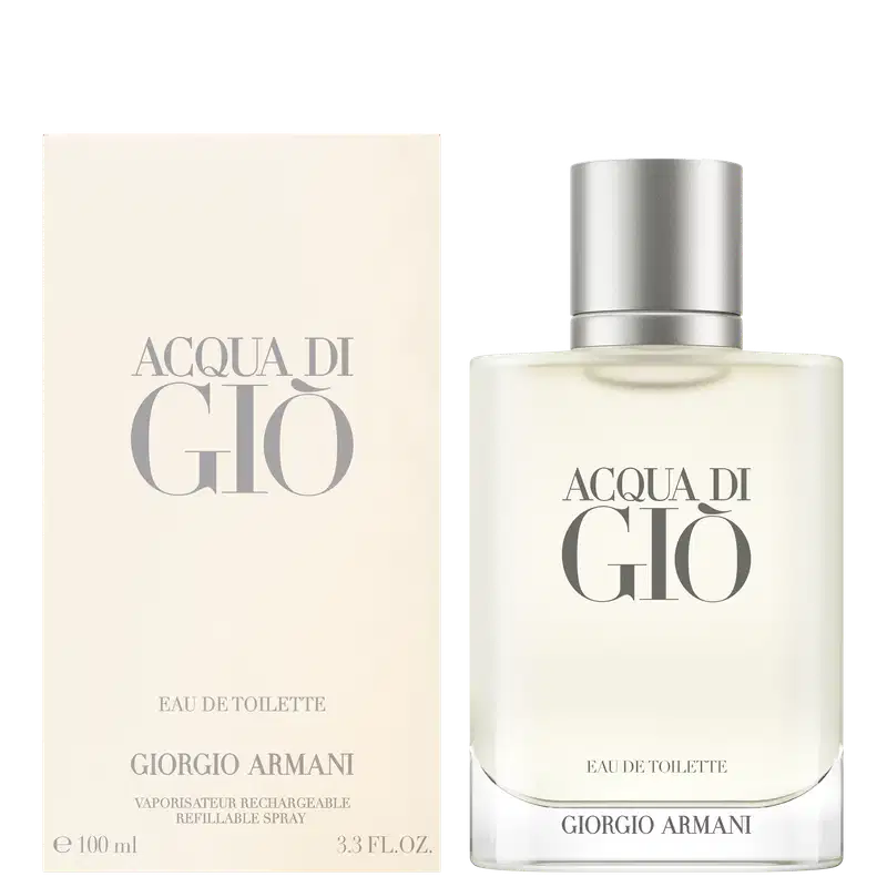 A imagem mostra o perfume importado masculino Acqua di Giò Pour Homme de Giorgio Armani.