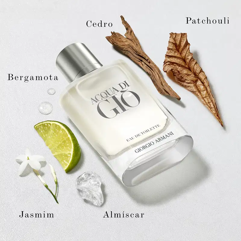 A imagem mostra o perfume importado masculino Acqua di Giò Pour Homme de Giorgio Armani.