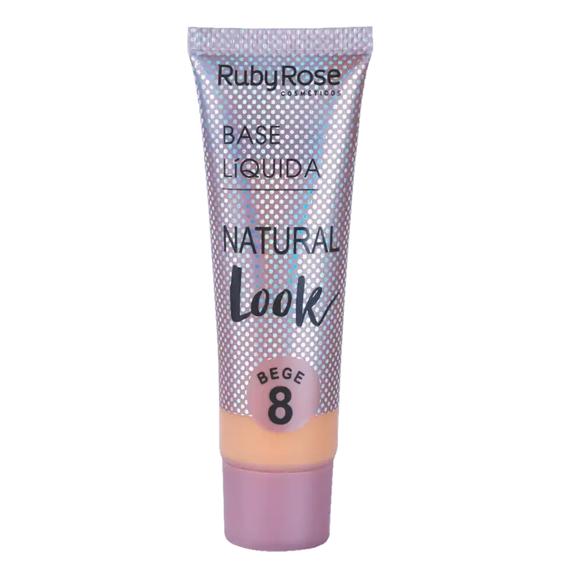 Ruby Rose Natural Look Bege 8 - Base Líquida 29ml