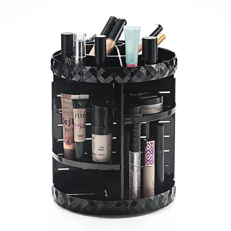 Organizador Giratório Black para Maquiagem e Cosméticos Diamond
