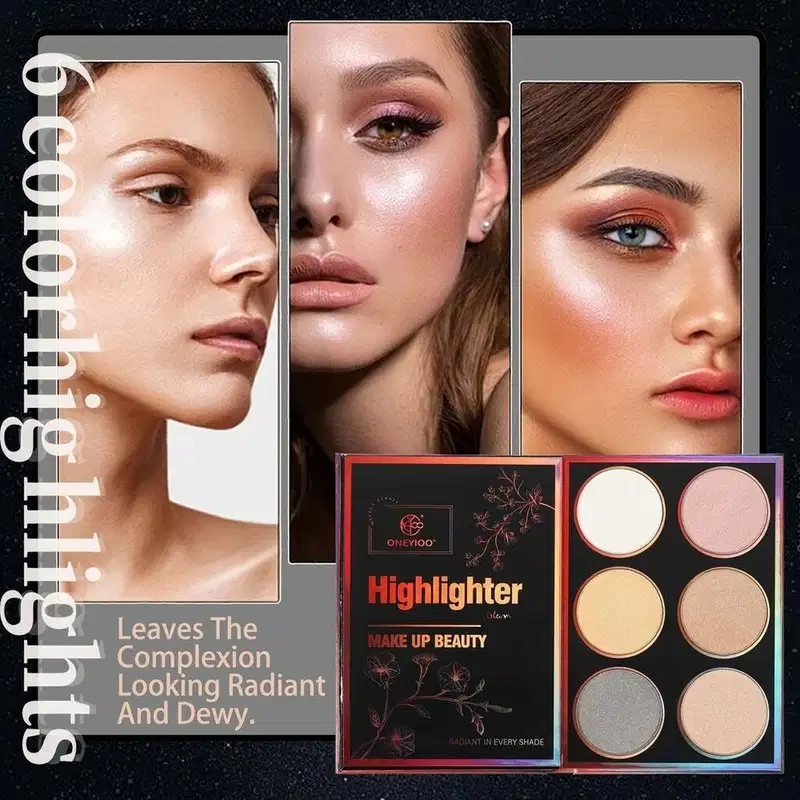 Kit Paleta 55 Cores Sombras Gloss Contorno Corretivo e Iluminador ElaShopp Preto