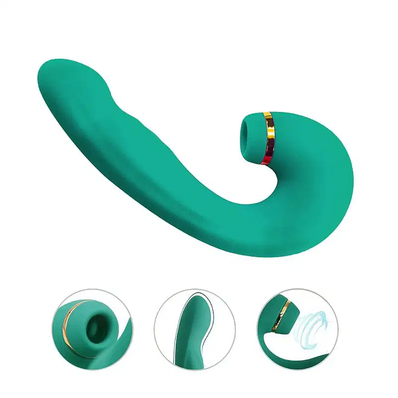 Vibrador de Ponto G e Clitóris Air Pulse 2 com Dedilhar Tapping no Meio - Azul Claro